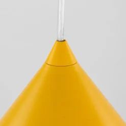Hængelampe Cono, 1 lyskilde, Ø 50 cm, gul, E27