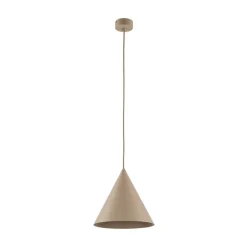 Hængelampe Cono, 1 lyskilde, Ø 25 cm, sand, E27