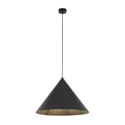 Hængelampe Cono, 1 lyskilde, Ø 50 cm, sort, E27