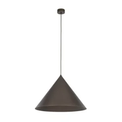Hængelampe Cono, 1 lyskilde, Ø 50 cm, brun, E27