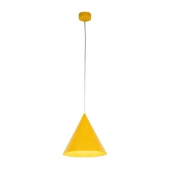 Hængelampe Cono, 1 lyskilde, Ø 25 cm, gul, E27