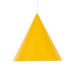 Hængelampe Cono, 1 lyskilde, Ø 25 cm, gul, E27