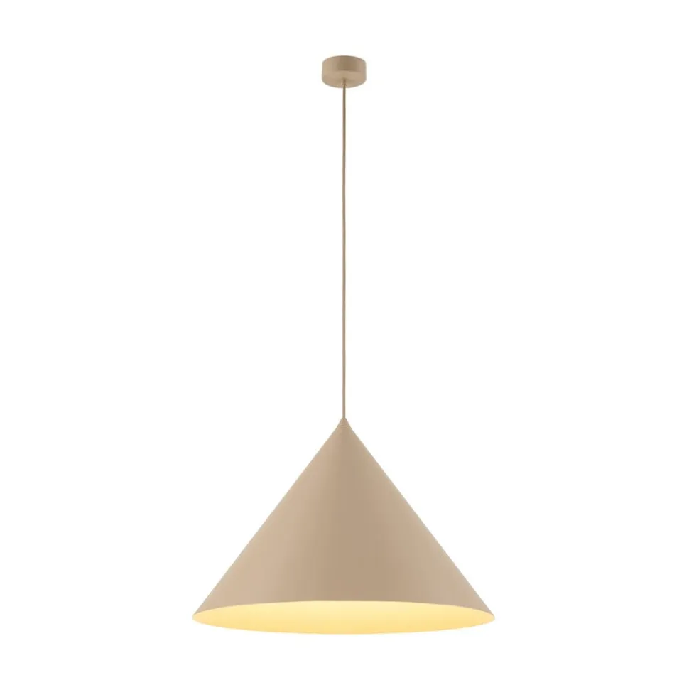 Hængelampe Cono, 1 lyskilde, Ø 50 cm, sand, E27