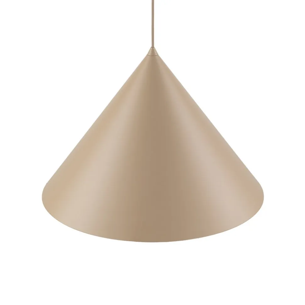 Hængelampe Cono, 1 lyskilde, Ø 50 cm, sand, E27