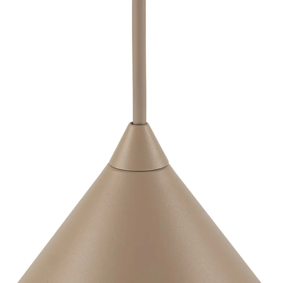 Hængelampe Cono, 1 lyskilde, Ø 50 cm, sand, E27