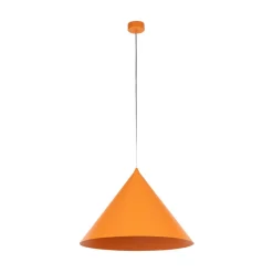 Hængelampe Cono, 1 lyskilde, Ø 50 cm, orange, E27