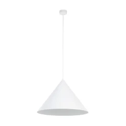 Hængelampe Cono, 1 lyskilde, Ø 50 cm, hvid, E27