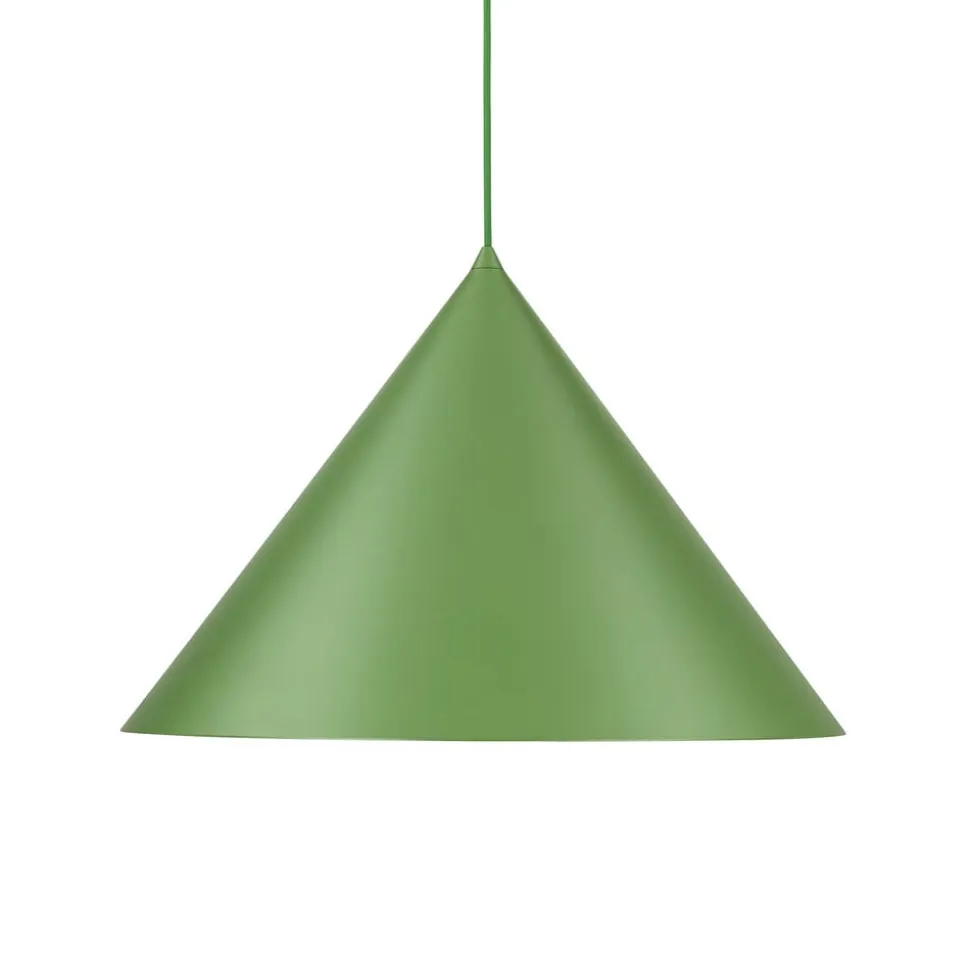 Hængelampe Cono, 1 lyskilde, Ø 50 cm, grøn, E27