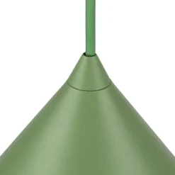 Hængelampe Cono, 1 lyskilde, Ø 50 cm, grøn, E27