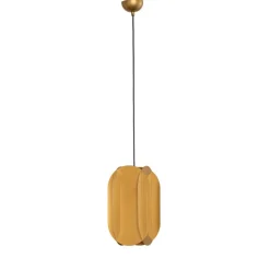 Hængelampe Corner, guldfarvet, højde 35 cm, metal, E27