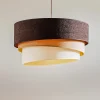 Hængelampe Devon, brun/beige/ecru/guld Ø45cm