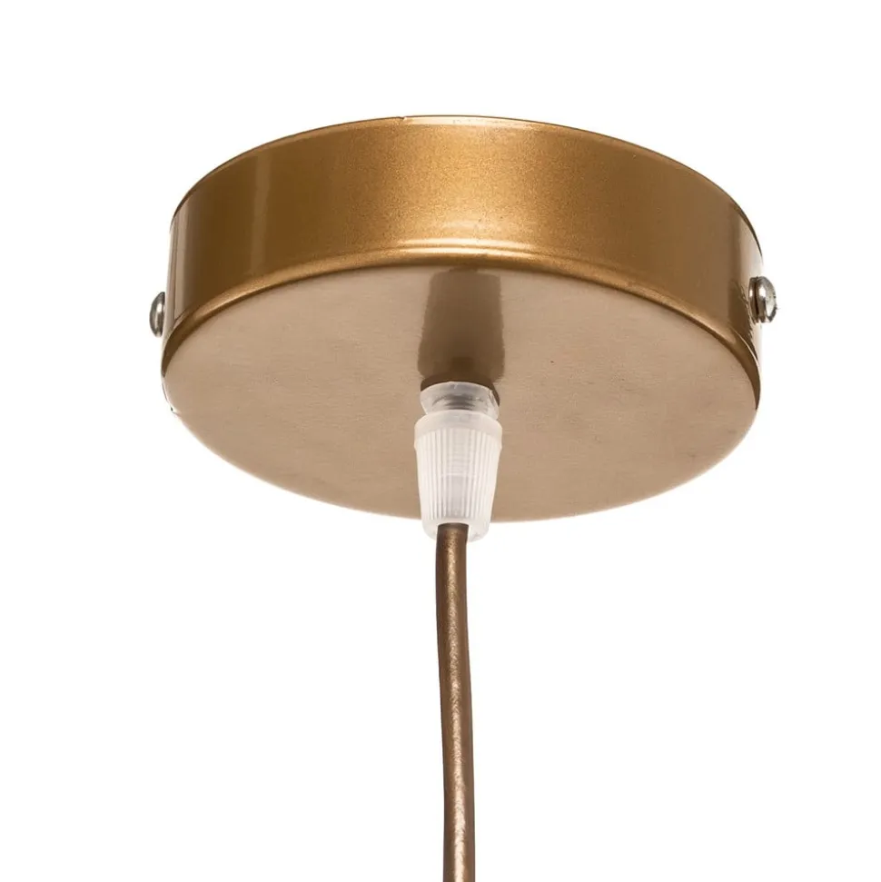 Hængelampe Devon, brun/beige/ecru/guld Ø45cm