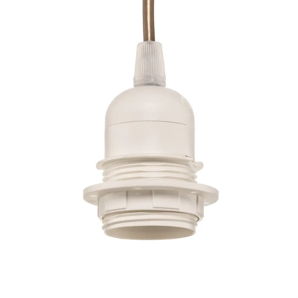 Hængelampe Devon, brun/beige/ecru/guld Ø45cm