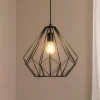 Hængelampe Diamond, sort, metal, Ø 37 cm, E27