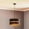 Hængelampe Duo, sort/guld, Ø40cm, 1 lyskilde