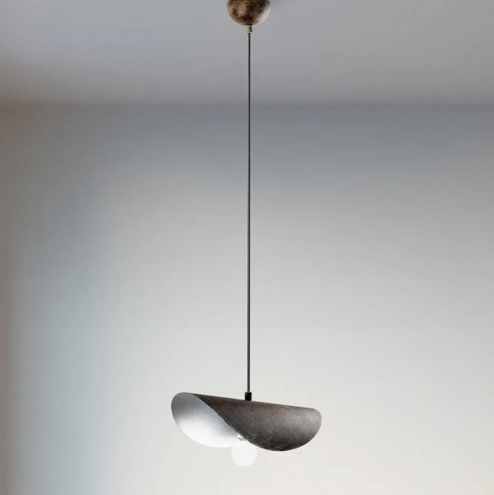 Hængelampe Eger, 1 lyskilde, antikbrun, metal, E27