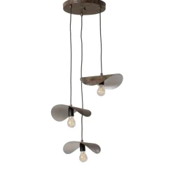 Hængelampe Eger, 3 lyskilder, sort, metal, Ø 50 cm