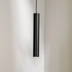 Hængelampe Eye, 1 lyskilde, sort, skærmhøjde 40 cm