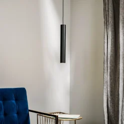 Hængelampe Eye, 1 lyskilde, sort, skærmhøjde 40 cm