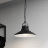 Hængelampe Iron, sort/hvid
