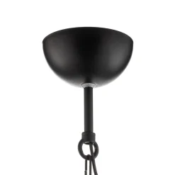 Hængelampe Iron, sort/hvid/antikk messing