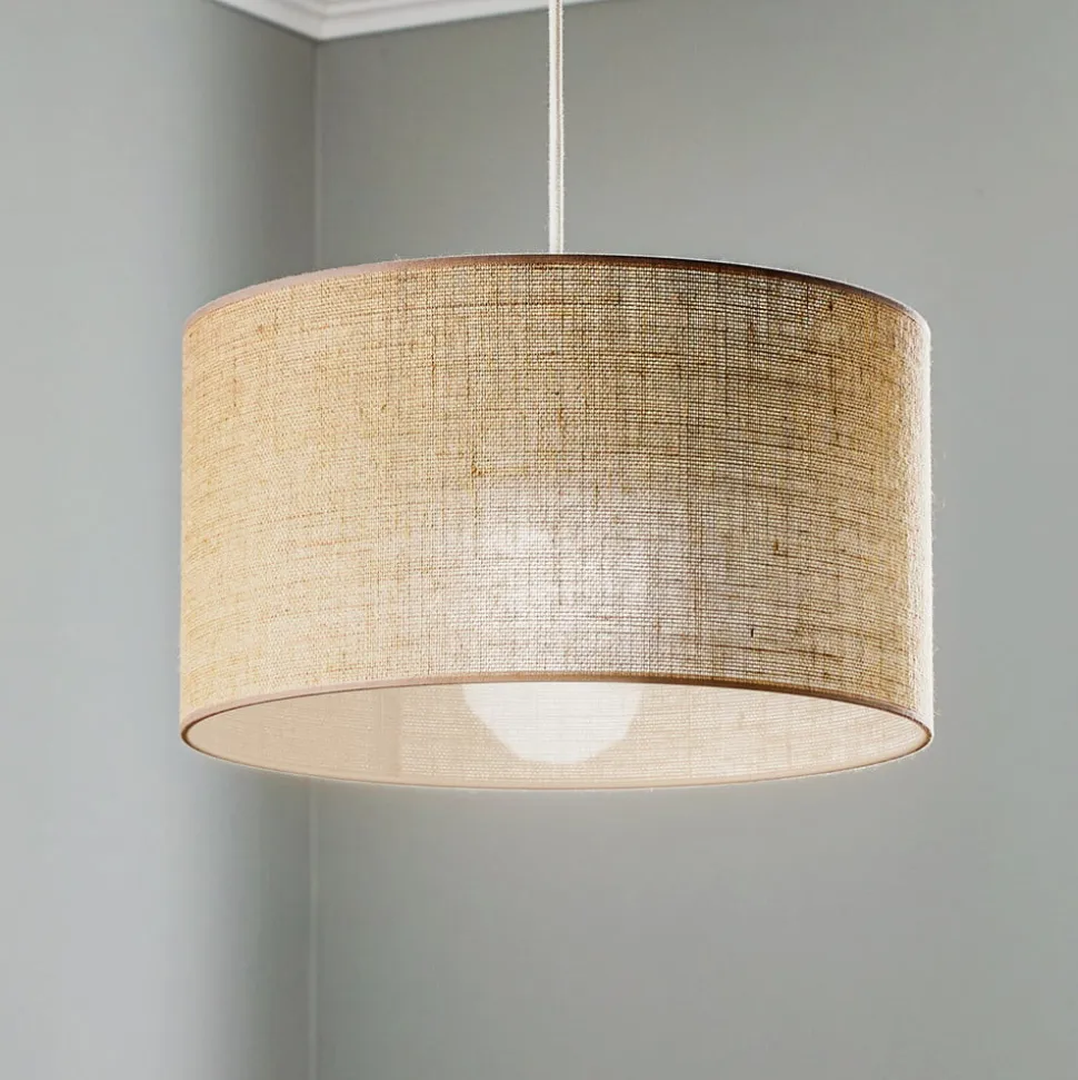 Hængelampe Jute cylinder naturbrun Ø40cm 1 lyskilde.