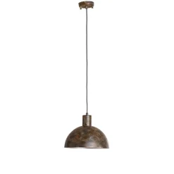 Hængelampe Kure, sort-brun, metal, Ø 30 cm, E27