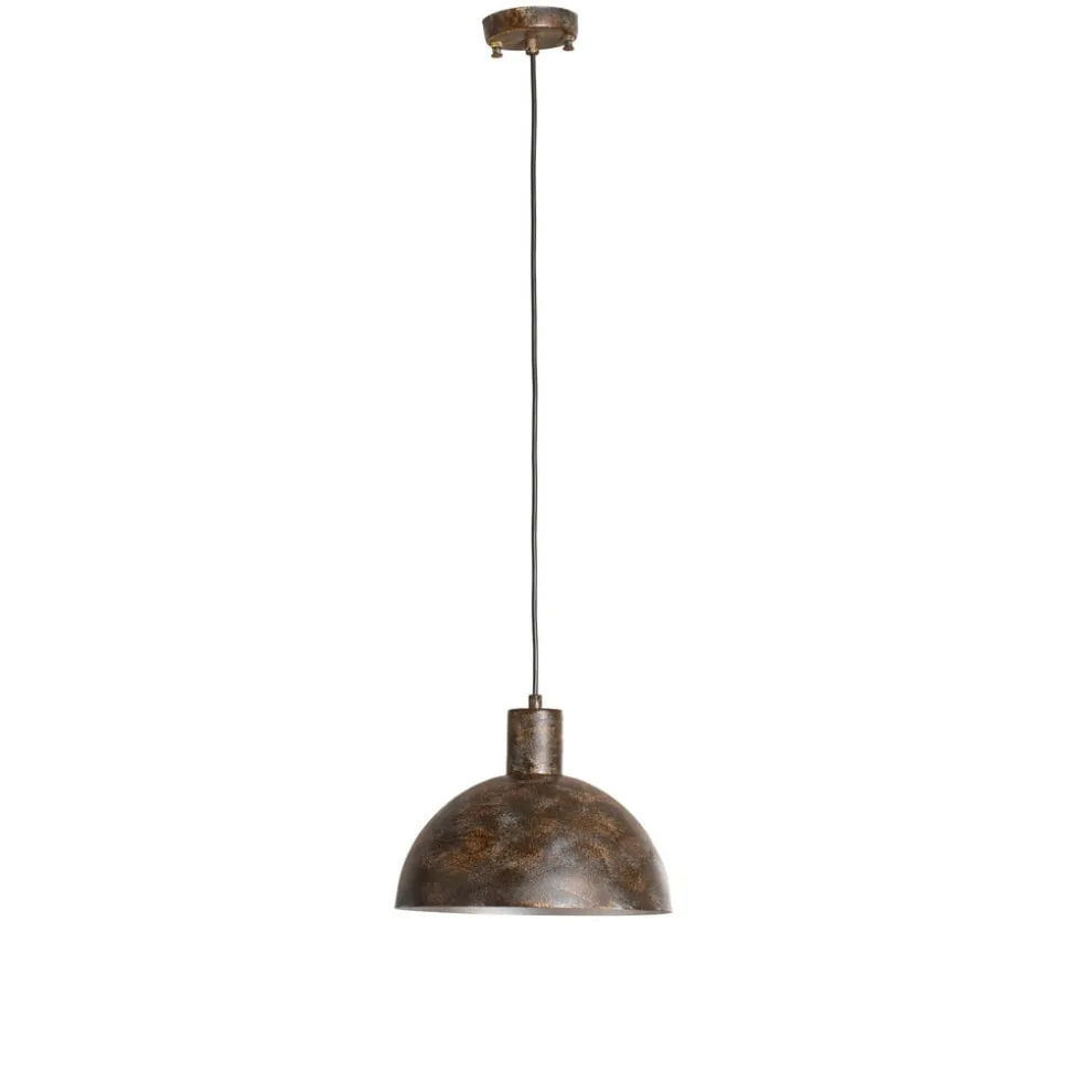 Hængelampe Kure, sort-brun, metal, Ø 30 cm, E27