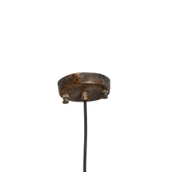 Hængelampe Kure, sort-brun, metal, Ø 30 cm, E27