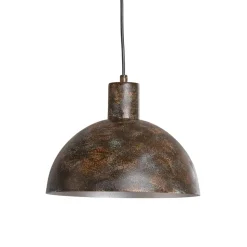 Hængelampe Kure, sort-brun, metal, Ø 30 cm, E27