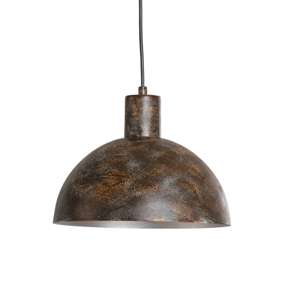 Hængelampe Kure, sort-brun, metal, Ø 30 cm, E27