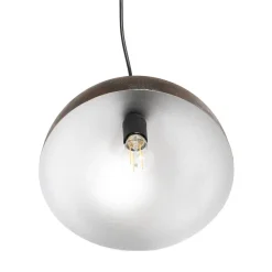 Hængelampe Kure, sort-brun, metal, Ø 30 cm, E27