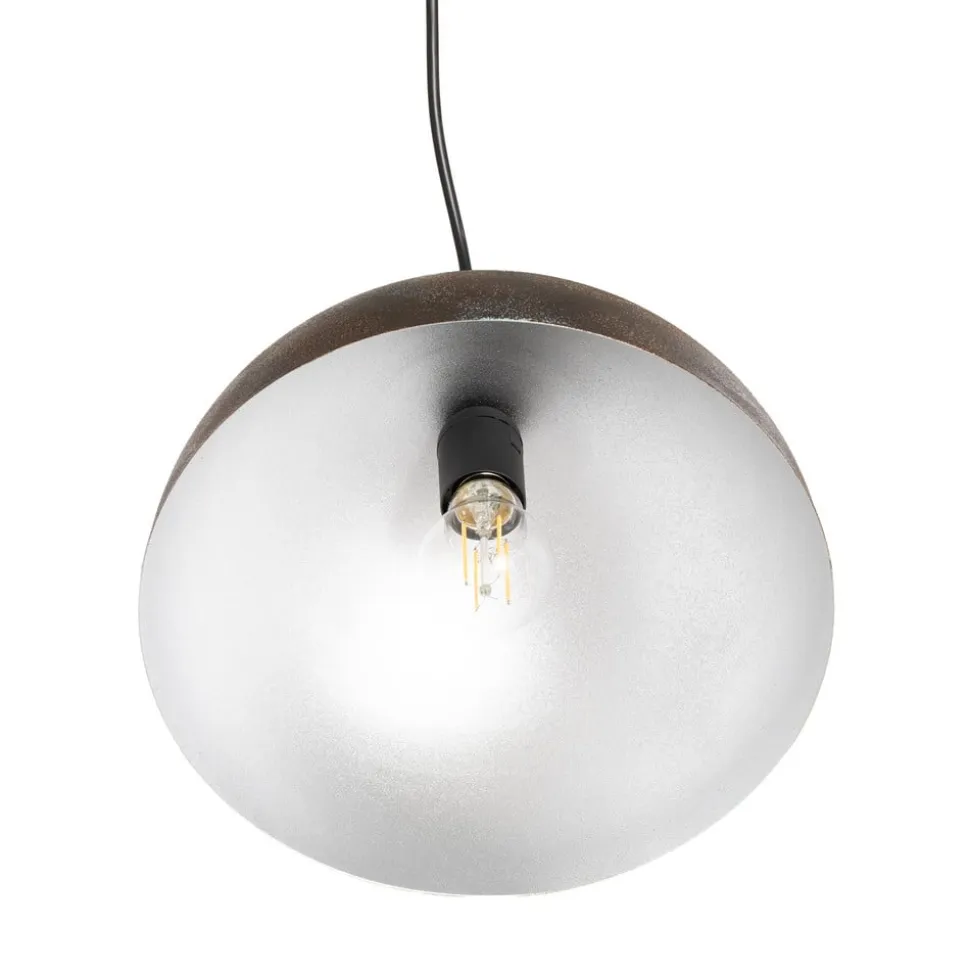 Hængelampe Kure, sort-brun, metal, Ø 30 cm, E27