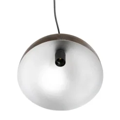 Hængelampe Kure, sort-brun, metal, Ø 30 cm, E27
