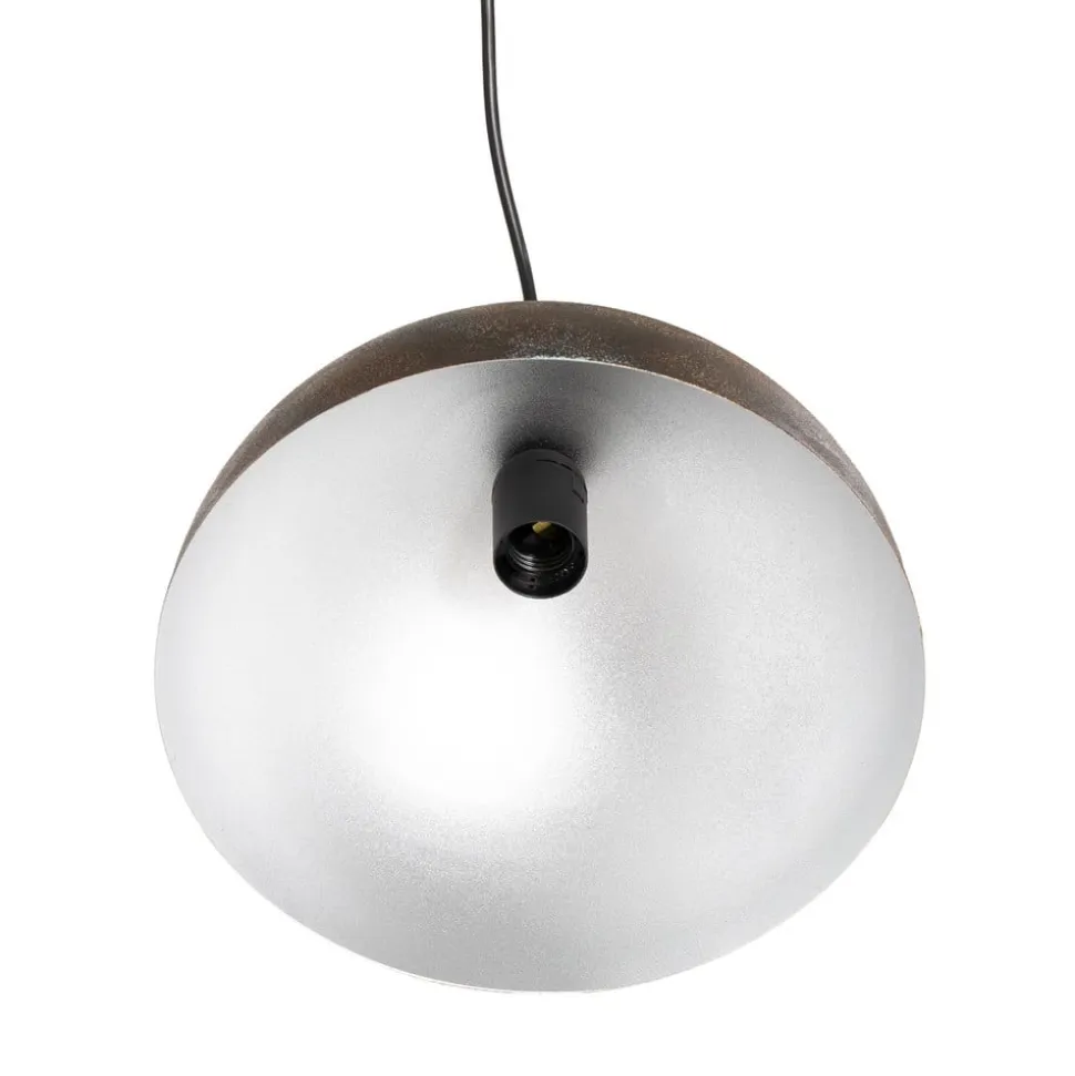 Hængelampe Kure, sort-brun, metal, Ø 30 cm, E27