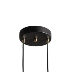 Hængelampe Lume sort/guld antik længde 66 cm 4 lyskilder metal