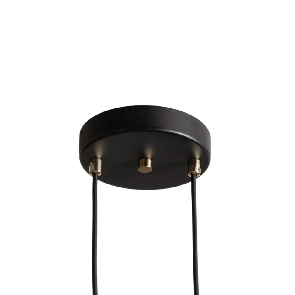 Hængelampe Lume sort/guld antik længde 66 cm 4 lyskilder metal