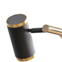 Hængelampe Lume sort/guld antik længde 66 cm 4 lyskilder metal