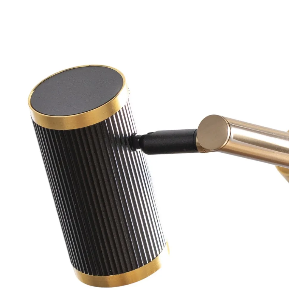 Hængelampe Lume sort/guld antik længde 66 cm 4 lyskilder metal