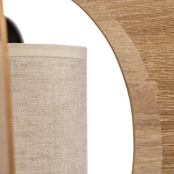 Hængelampe Modern C M med trælameller Ø 50 cm