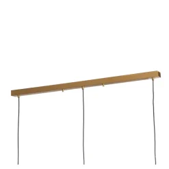 Hængelampe Muba, gammel messing, længde 120 cm, metal
