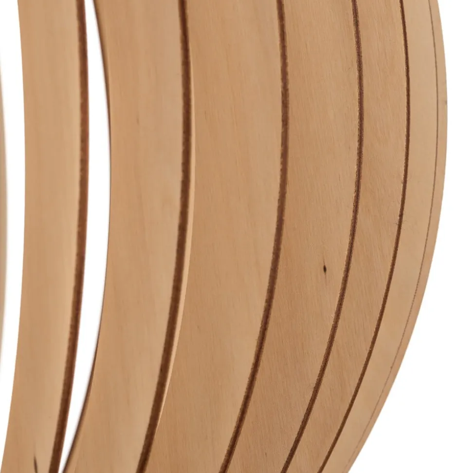 Hængelampe Paz af trælameller Ø 42 cm, krom