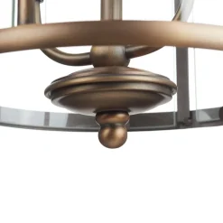 Hængelampe Pimpernel, Ø 23 cm, bronze, klart glas