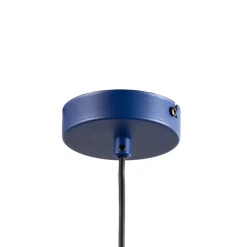 Hængelampe Plato, mørkeblå, metal, Ø 38 cm, E27