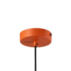 Hængelampe Plato, orange, metal, Ø 38 cm, E27