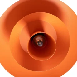 Hængelampe Plato, orange, metal, Ø 38 cm, E27