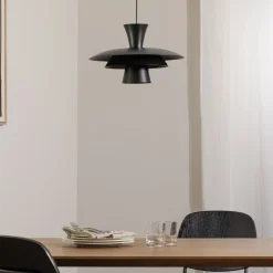 Hængelampe Plato, sort, metal, Ø 38 cm, E27