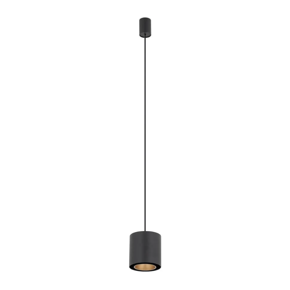 Hængelampe Point Duo, sort/guld, stål, Ø 13 cm, GU10