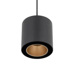 Hængelampe Point Duo, sort/guld, stål, Ø 13 cm, GU10