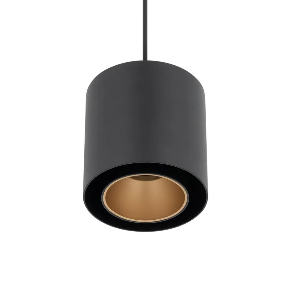 Hængelampe Point Duo, sort/guld, stål, Ø 13 cm, GU10